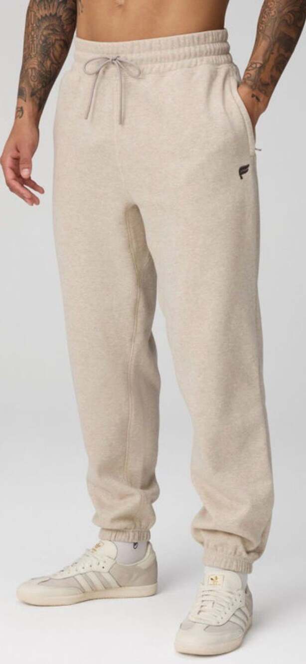Fabletics The Go-To Sweatpants in Oatmeal Heather Men’s Large NWT Active